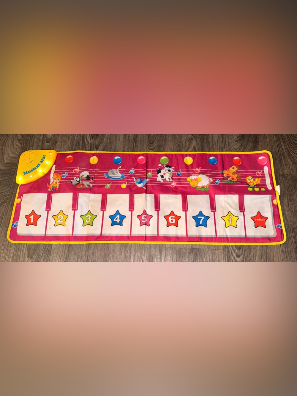 Kids Musical Play Mat - Bright Pink Number Keys